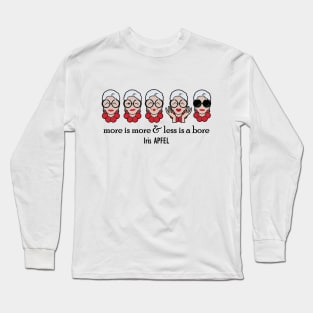 Legendary Fashion Icon Iris Apfel Long Sleeve T-Shirt